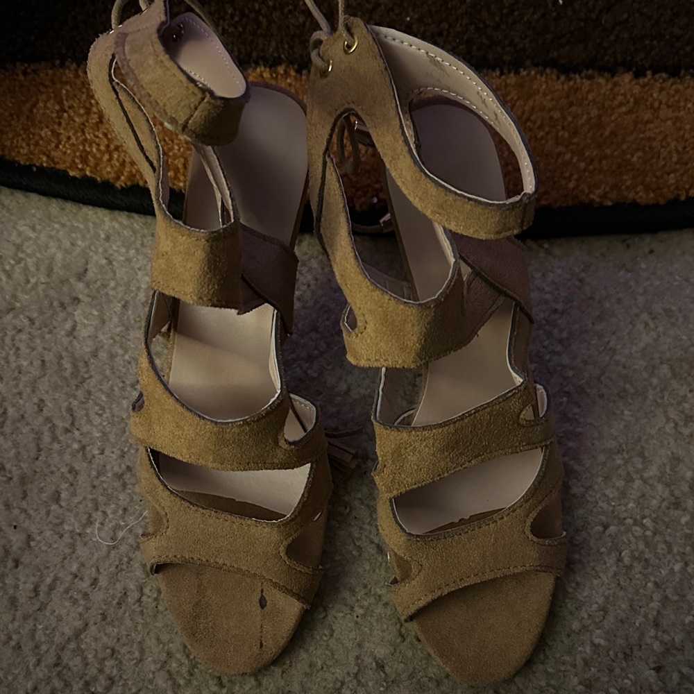 Elegant Brown Strappy Women's Heels